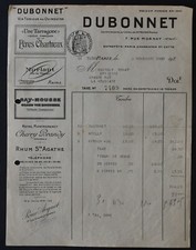 Facture 1927 DUBONNET