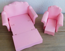vintage 1988 fauteuil SALON sofa SIEGE lit poupée BARBIE 4771-2048-2138-21 italy