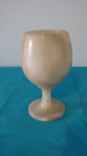 Ancien verre pied albatre - ancien, en