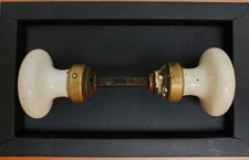 Poignées De Porte Anciennes En Porcelaine blanche Ronde