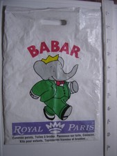 Sac en plastique BABAR Royal Paris Canevas Toile a broder Coussins Tapisseries