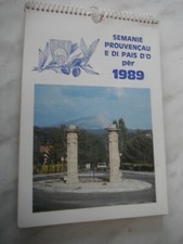 CALENDRIER PROVENCAL SEMANIE PROUVENCAU E DI PAIS D'O PER 1989 BICENTENAIRE REVO