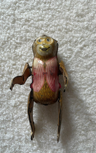 Jouet ancien singe articulé