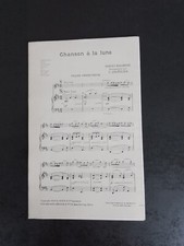 PARTITION ANCIENNE PIANO CONDUCTEUR - CHANSON A LA LUNE - JAQUES-DALCROZE
