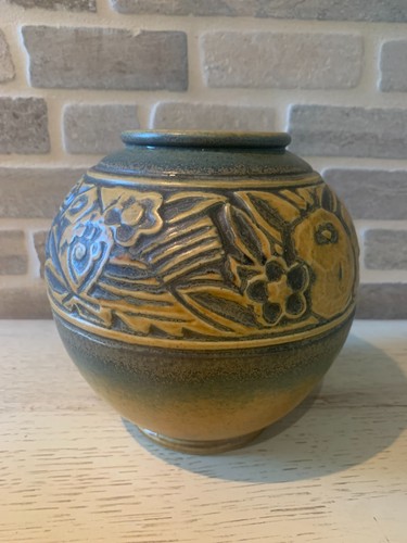 Vase boule grès mougin et - grès,