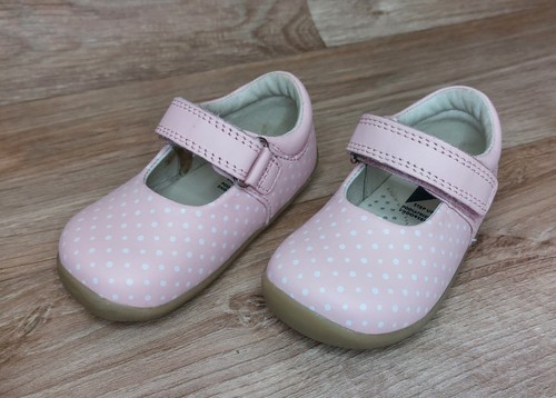 Bobux pink white spots - white,