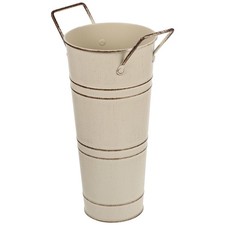 Seau à fleurs en fer forgé, vase ou jardinière pour balcon