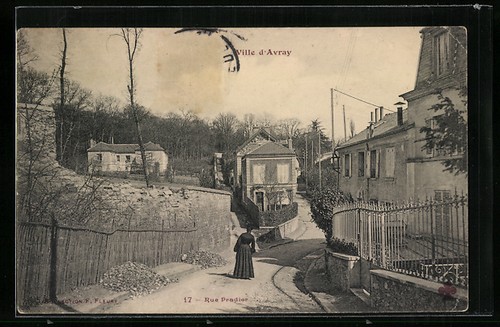 Cpa ville avray - ville-d´avray,, rue
