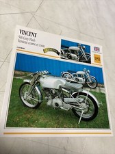 Vincent 500 Grey Flash 1951 carte moto de collection Atlas UK