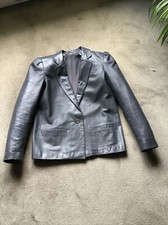 Mac Douglas Veste Femme En Cuir Gris Taille 36 TTBE