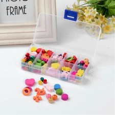 Set Enfant Boite perle en Bois Mixte, creation bijoux, collier, bracelet