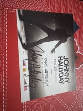 Johnny Hallyday dédicace autograph Photo Dédicacée
