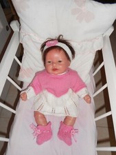  ens robe fait main pour poupée de collection raynal bella reborn, baigneur 40cm