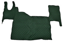 Noir Avec Vert Eco Cuir Tapis