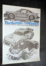 1990 - 1/12 TAMIYA BIG SCALE PORSCHE TURBO RSR TYPE 934 UNIQUEMENT notice Tachée