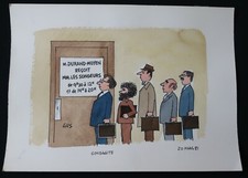 GUS aquarelle originale signée / SONDAGITE