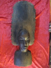Statue buste ANCIENNE en bois "EBENE" origine Afrique de l'ouest _115