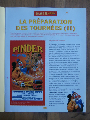Univers cirque pinder - cirque,