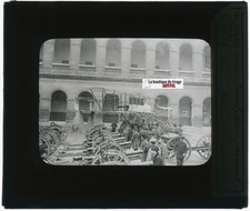 Invalides Paris, avion, photo plaque verre, noir & blanc, positif 8,5x10 cm