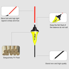 Lot de 5 flotteurs de pêche à la carpe en bois de balsa 2g 3g 4g 5g bouée dé