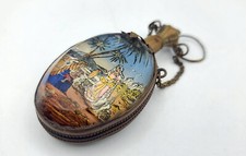 Ancienne FIOLE à sels ou à parfum - montage médaillon - Orientalisme - XIXè