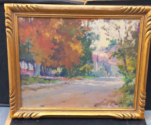 Couston tableau paysage - j.,