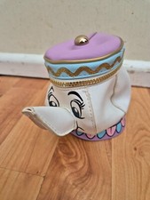 10.2cm Disney la Belle et Bête Mrs Pott Théière Zip Haut Porte-Monnaie Peluche