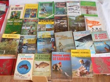 Vintage Fishing books large collection 24 French various titles