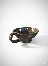 Ancien bougeoir à main, terre