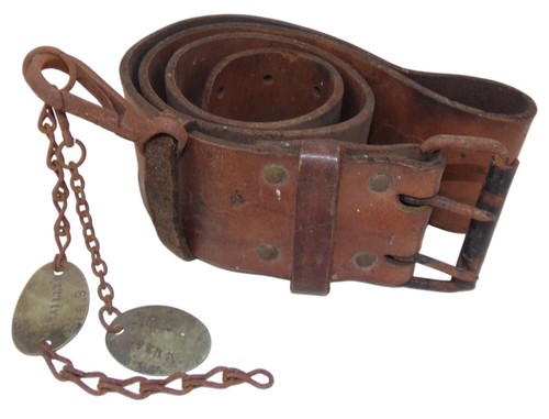 Ceinturon cuir 1903 riveté - cuir,