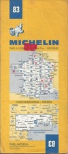 Carte Routière Michelin CARCASSONNE - NÎMES N° 83