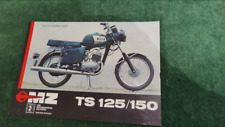 motos MZ TS 125/150  prospectus brochure catalogue dépliant