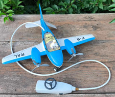 Vintage jouet en tôle JOUSTRA France avion téléguidé à restaurer