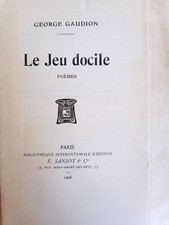 Gaudion Le Jeu docile Sansot