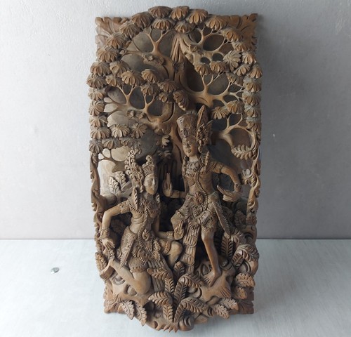Ancien panneau bois - bois,, bali