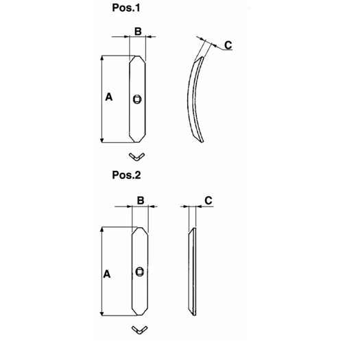 Vomère réversible soc - réversible, 40