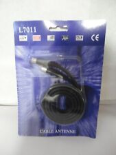 CABLE ANTENNE COAXIAL MALE/FEMME 1 METRE NOIR L7011 (AG49.3)