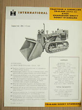 Prospectus IH INTERNATIONAL Tracteur à Chenilles TD6  MAC CORMICK Brochure TP