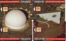 LE PUZZLE du RADOME  F754 F755 F756 F757 PLEUMEUR BODOU LOT 4 TELECARTES  EN JD