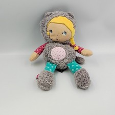 Doudou poupée chat gris rose bleu ORCHESTRA PREMAMAN - 31604