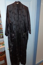 KIMONO en soie noire decor
