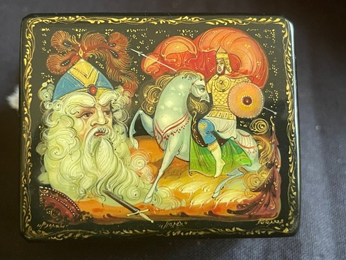 Boîte laque palekh russe - boîte, en