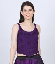 Haut court sans manches Western pour femmes pour l'été en gros lot mixte