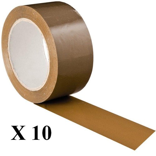 Lot rouleaux adhesif havane - 10,