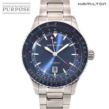 Montre homme HAMILTON Khaki Aviation Converter GMT H717150 date bleue...