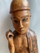 Superbe Statue Madagascar 61 cm Environ Ancienne En Bois