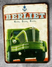 plaque metal vintage Berliet Vert