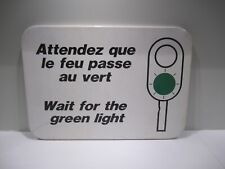 Panneau tôle signalisation routière feu vert , 50x30 Déco atelier train SNCF