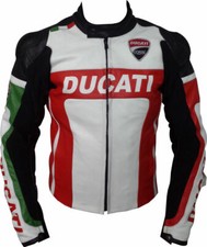 DUCATI Courses Vetement En Cuir Motobike Biker Cuir Veste Hommes Moto Cuir Veste