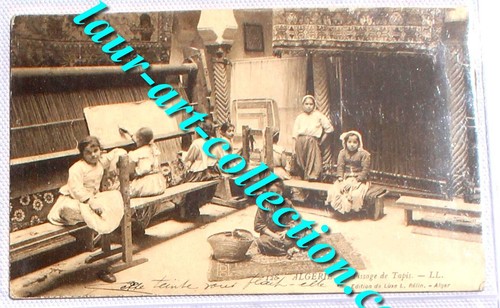 Cpa animée algerie tissage - animÉe,